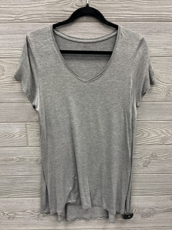 Top Short Sleeve By Hue In Grey, Size: M Cheap