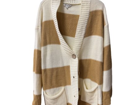 Sweater Cardigan By Davi & Dani In Striped Pattern, Size: L Online Hot Sale