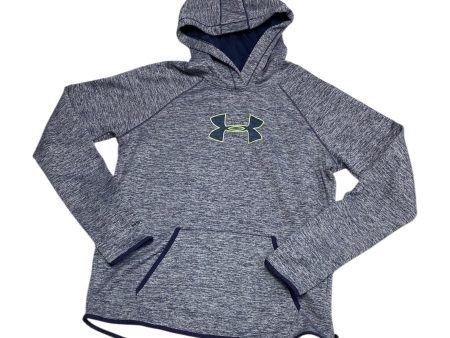 Athletic Sweatshirt Hoodie By Under Armour In Navy, Size: M For Cheap