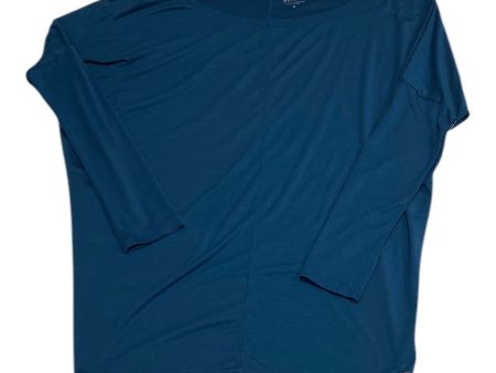 Athletic Top Long Sleeve Collar By Athleta In Blue, Size: M For Sale