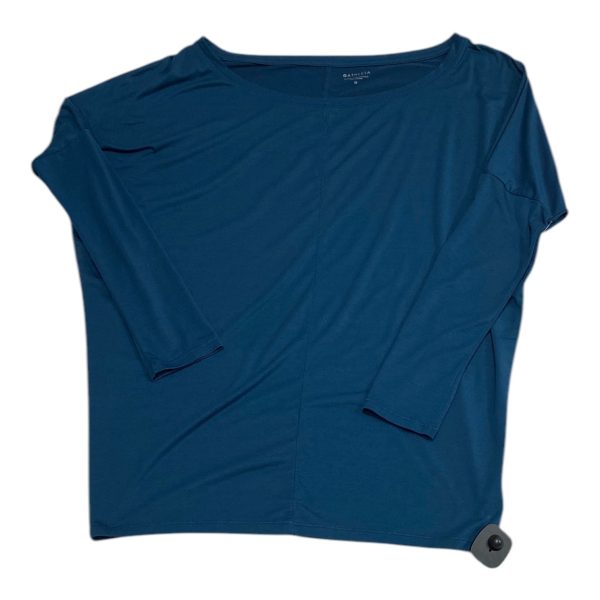 Athletic Top Long Sleeve Collar By Athleta In Blue, Size: M For Sale