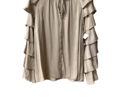 Top Long Sleeve By Current Air In Taupe, Size: L Online Hot Sale