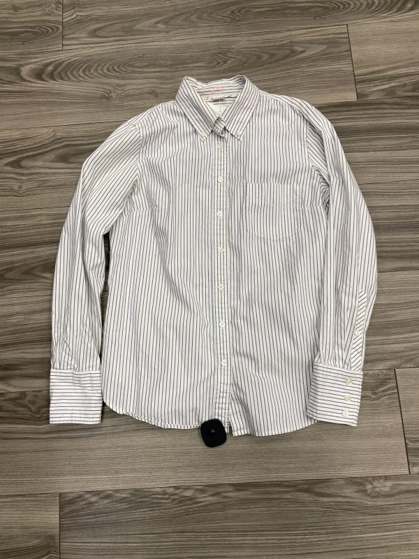 Top Long Sleeve By J. Crew In Striped Pattern, Size: M For Cheap