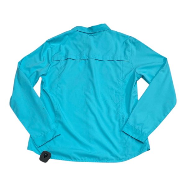 Athletic Top Long Sleeve Collar By WHITE SIERRA In Blue, Size: M on Sale