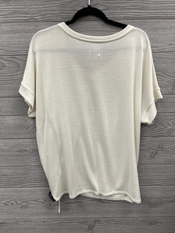 Top Short Sleeve By Stylus In Cream, Size: M For Cheap