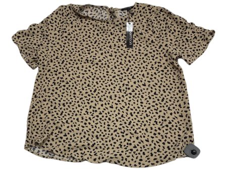 Top Short Sleeve By Papermoon In Black & Brown, Size: L Fashion