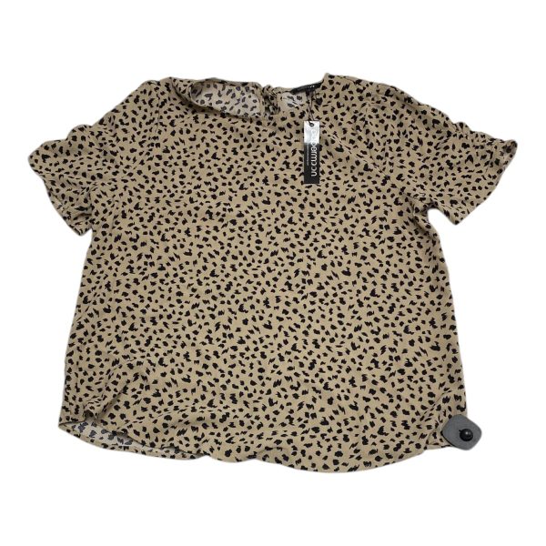 Top Short Sleeve By Papermoon In Black & Brown, Size: L Fashion