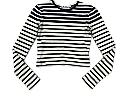 Top Long Sleeve Luxury Designer By Alexander Wang In Blue & White, Size: Xs Sale