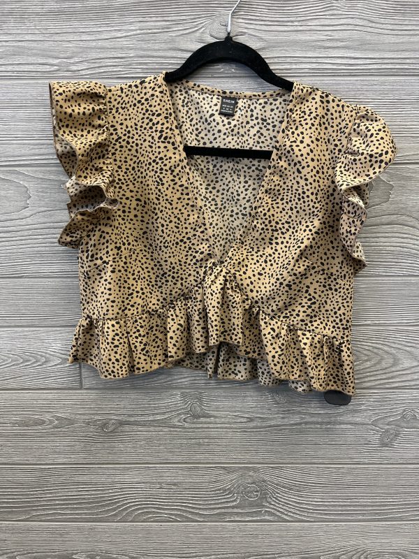 Top Short Sleeve By Shein In Animal Print, Size: S on Sale