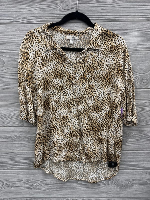 Top Short Sleeve By Clothes Mentor In Animal Print, Size: M Supply