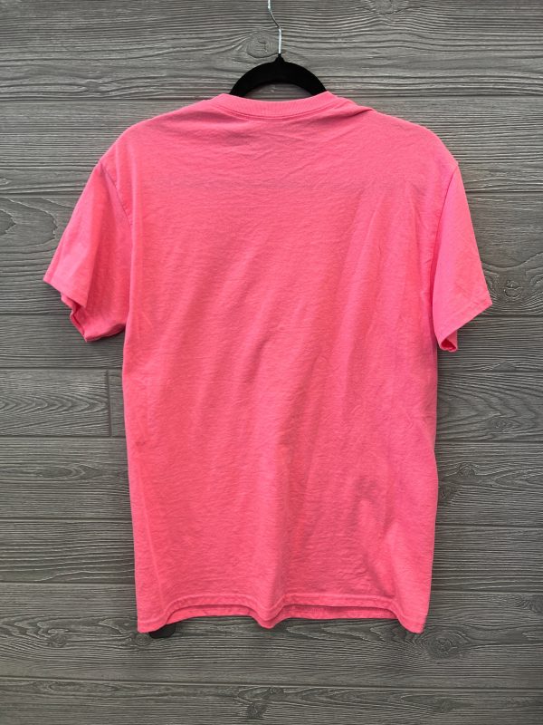 Top Short Sleeve By Gildan In Pink, Size: M Discount