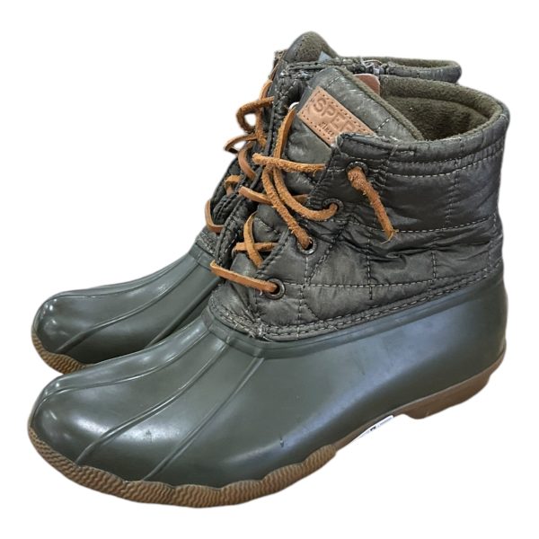 Boots Rain By Sperry In Green, Size: 6 Hot on Sale