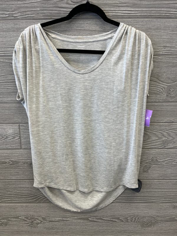 Top Short Sleeve By Express In Grey, Size: Xs Online Sale