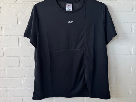 Athletic Top Short Sleeve By Reebok In Black, Size: L Online now