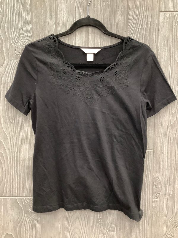 Top Short Sleeve By Christopher And Banks In Black, Size: M Online now