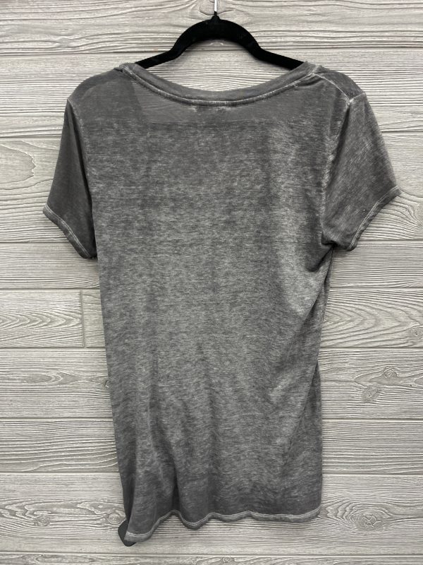 Top Short Sleeve By Express In Grey, Size: M Hot on Sale