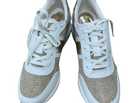 Shoes Designer By Michael Kors In Gold & White, Size: 7.5 Sale