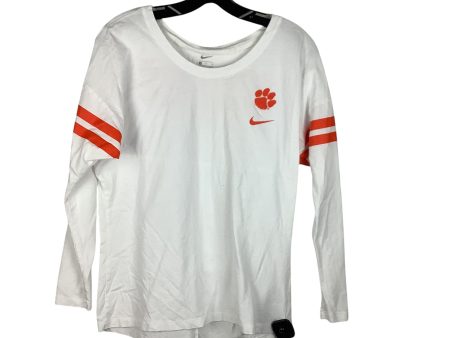 Top Long Sleeve By Nike In White, Size: M For Discount