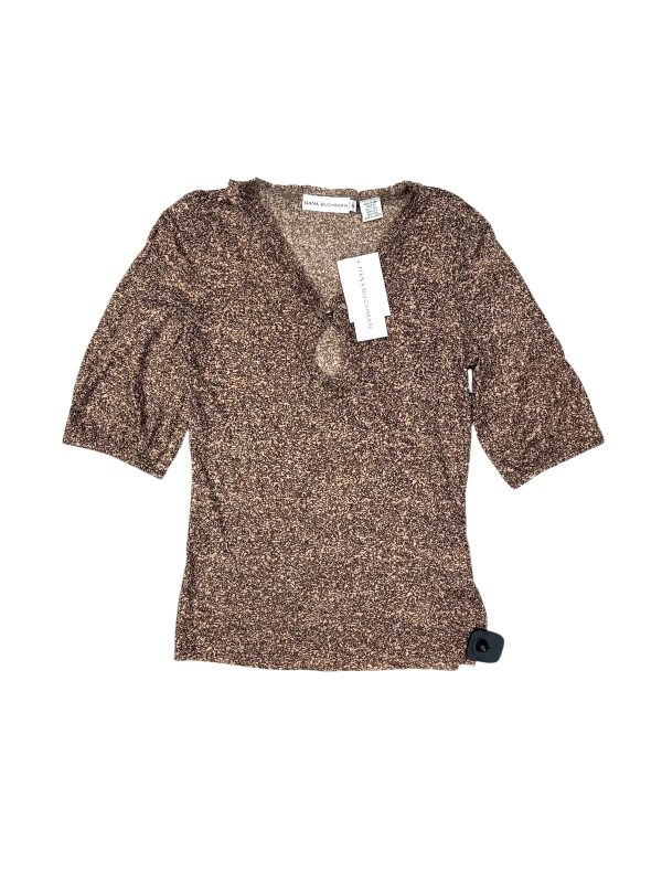 Top Short Sleeve By Dana Buchman In Brown, Size: S Supply