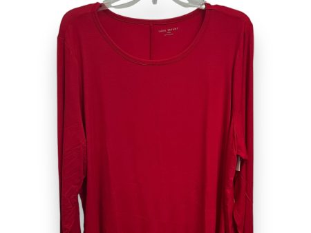 Top Long Sleeve Basic By Lane Bryant In Red, Size: 2x Discount