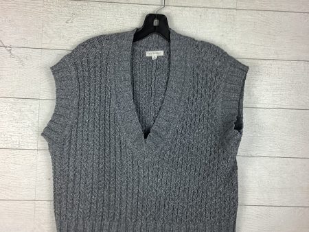 Vest Sweater By Blu Pepper In Grey, Size: M Supply