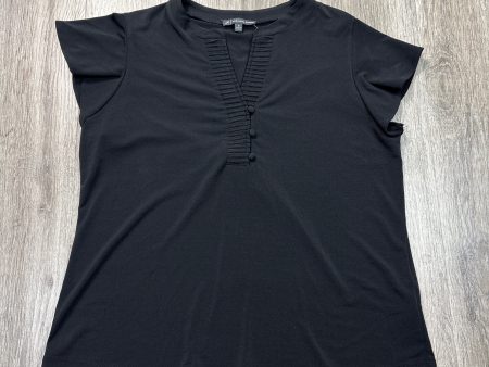 Top Short Sleeve By Adrianna Papell In Black, Size: M Online Hot Sale