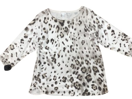 Top 3 4 Sleeve By Chicos In Animal Print, Size: 2 Hot on Sale