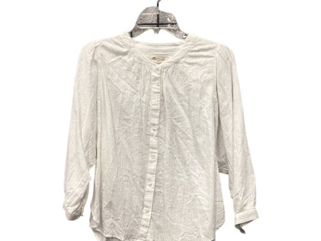 Top 3 4 Sleeve By Madewell In White, Size: S Cheap