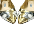 Shoes Luxury Designer By Prada In Gold & Silver, Size: 6.5 on Sale