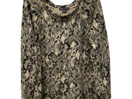 Top Long Sleeve Basic By Sanctuary In Snakeskin Print, Size: L Cheap