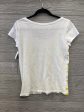 Top Short Sleeve By Loft In White & Yellow, Size: S Hot on Sale