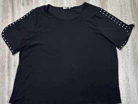 Top Short Sleeve By 89th And Madison In Black, Size: 2x For Discount