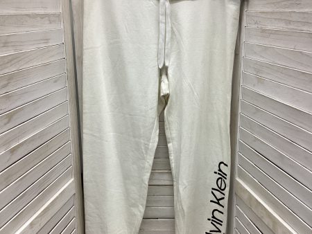 Athletic Pants By Calvin Klein In White, Size: L For Sale