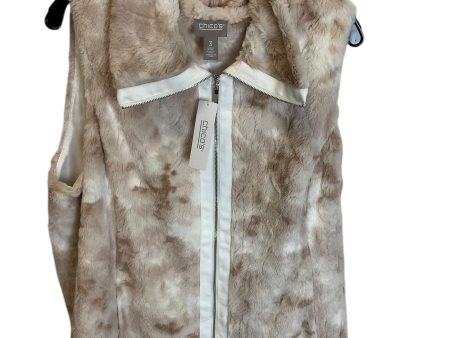 Vest Faux Fur & Sherpa By Chicos In Tan, Size: L Online Hot Sale