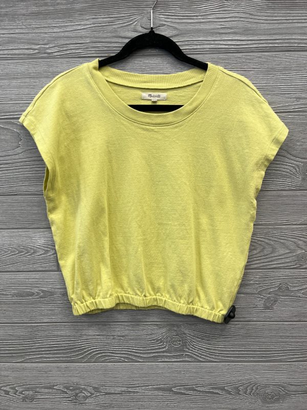 Top Short Sleeve By Madewell In Yellow, Size: M Cheap