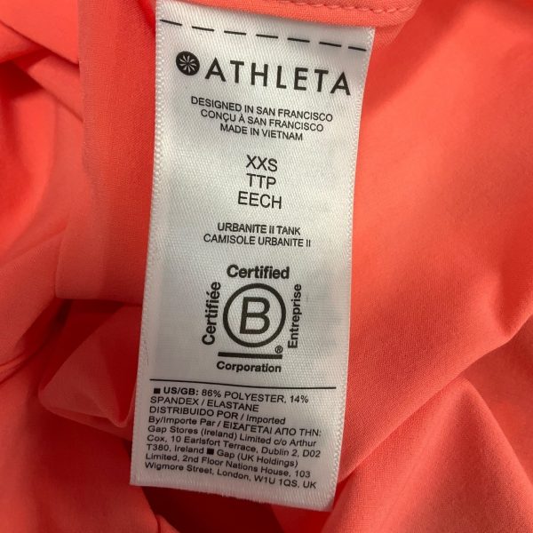 Athletic Tank Top By Athleta In Coral, Size: Xxs Discount