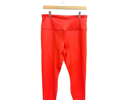 Athletic Leggings By 90 Degrees By Reflex In Red, Size: L Sale