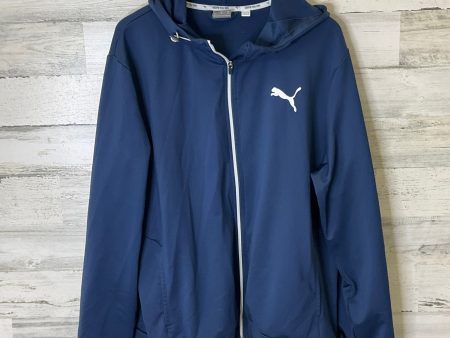 Athletic Jacket By Puma In Blue, Size: Xl Supply