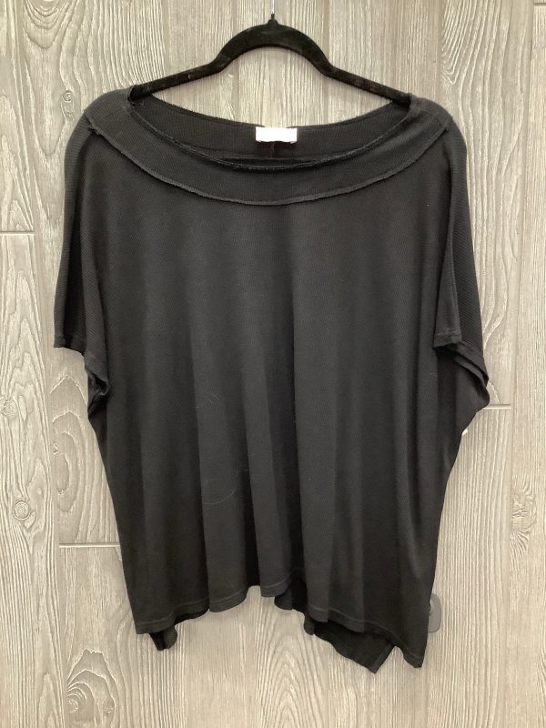 Top Short Sleeve By Pink Lily In Black, Size: M Sale