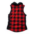 Vest Fleece By Chaps In Black & Red, Size: S Supply