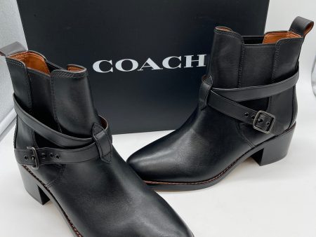 Boots Designer By Coach In Black, Size: 10 on Sale