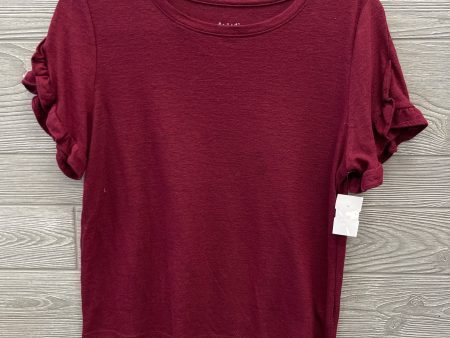 Top Short Sleeve By A New Day In Red, Size: M Online Hot Sale