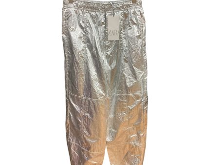 Pants Cargo & Utility By Zara In Silver, Size: Xs Supply