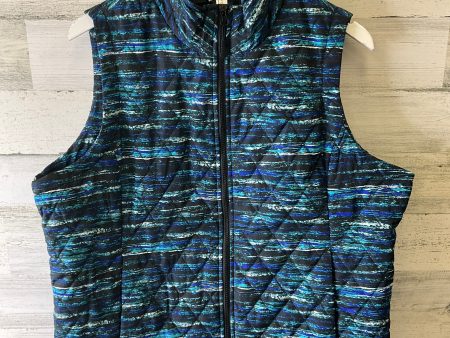 Vest Puffer & Quilted By Exertek In Blue & Green, Size: 1x Online Hot Sale