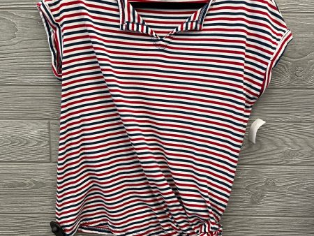 Top Short Sleeve By Chaps In Red & White, Size: M Discount