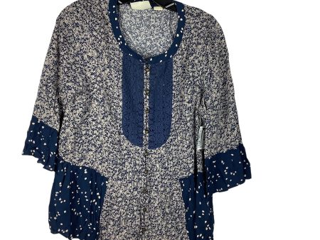 Top Long Sleeve By Maeve In Blue, Size: 10 For Sale