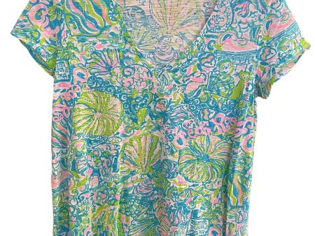 Top Short Sleeve Basic By Lilly Pulitzer In Blue, Size: S For Cheap