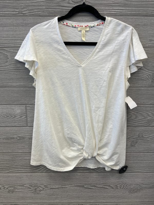 Top Short Sleeve By Matilda Jane In White, Size: M Hot on Sale