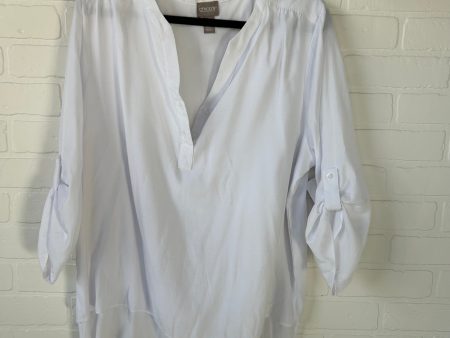 Tunic 3 4 Sleeve By Chicos In White, Size: Xl Online Hot Sale