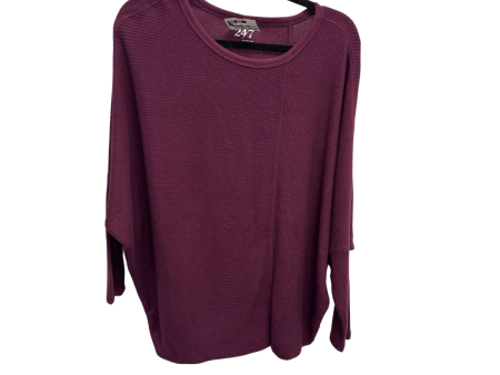 Top Long Sleeve Basic By Maurices In Purple, Size: M Hot on Sale